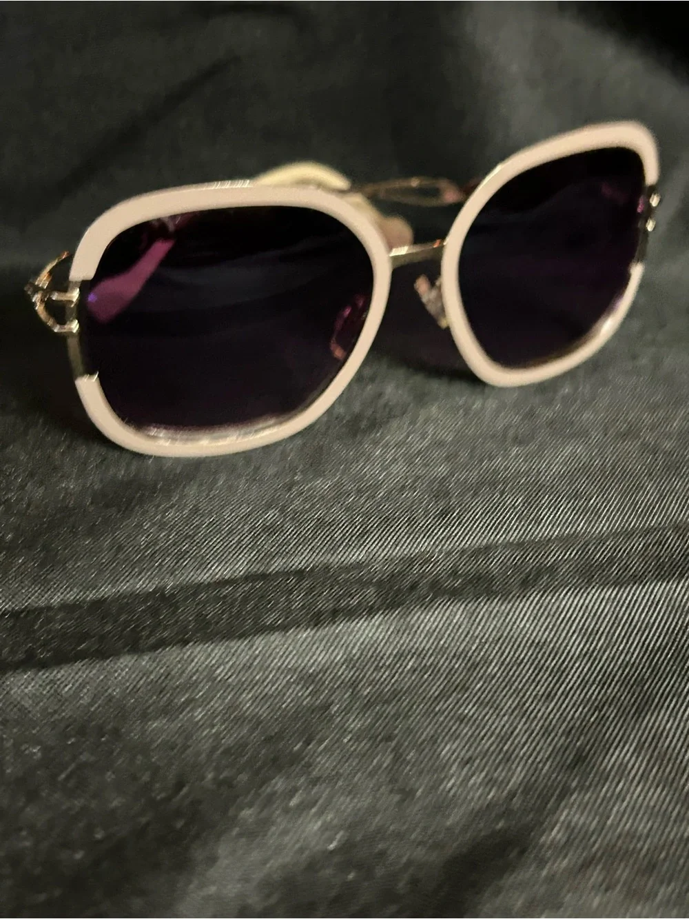 Jessica Simpson Women’s Pink Frame Sunglasses & Purple Lenses